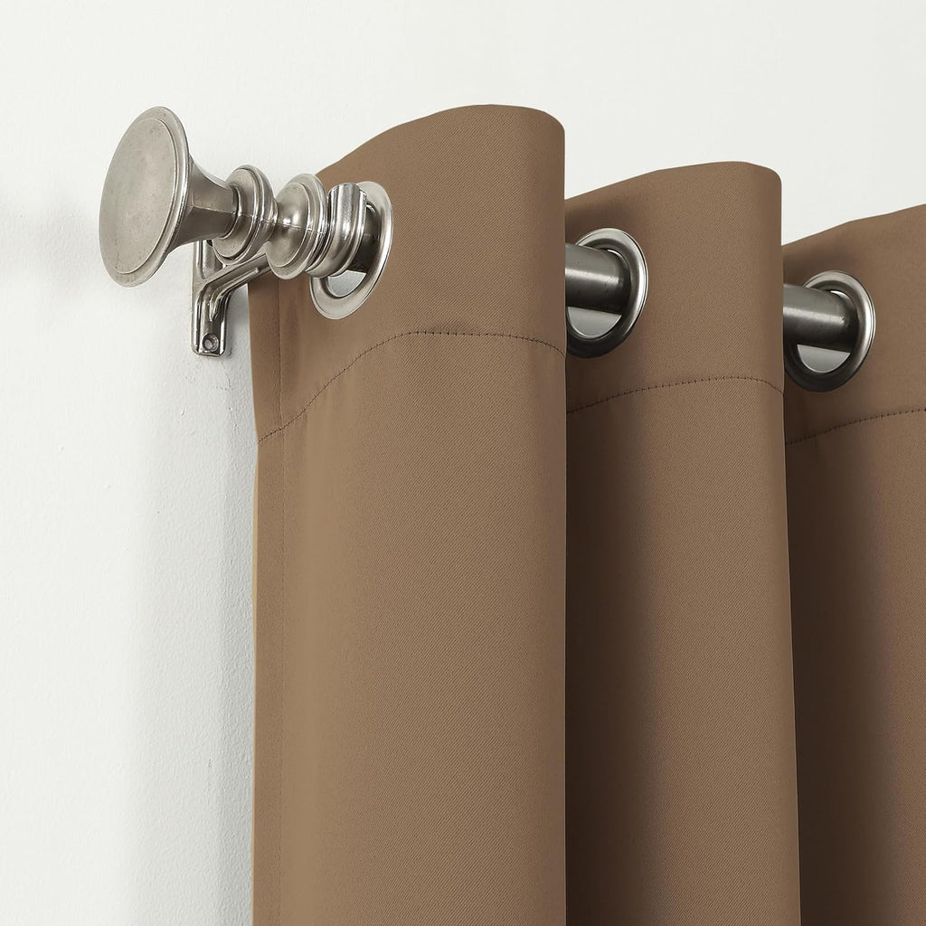 Sun Zero Easton Energy Saving Blackout Grommet Curtain Panel, 40" x 95", Barley