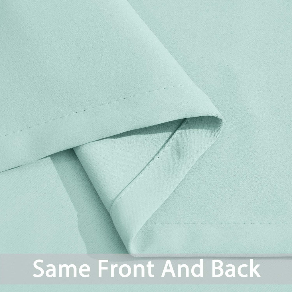 Yakamok Room Darkening Grommet Window Drapes Thermal Insulated Light Blocking Blackout Curtains for Bedroom(Aqua,38Wx63L,2 Panels)
