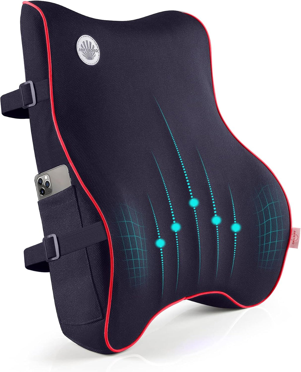 Antetoko Lumbar Support Pillow, Memory Foam Back Support for Office Chair, Computer Chair, Car Seat, Recliner and Couch with Breathable 3D Mesh…