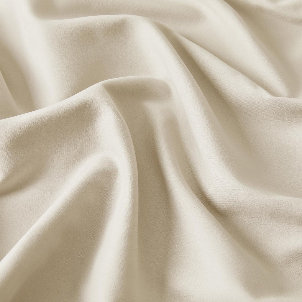 Nestl Beige Pillow Cases - Queen Size Set of 2, Soft 1800 Microfiber Pillow Cases, Envelope Closure, 20x30 Inches cotton