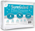 SureGuardMattressProtectors SureGuard Set of 2 Standard Size Pillow Protectors - 100% Waterproof, Bed Bug Proof, Hypoallergenic - Zippered…