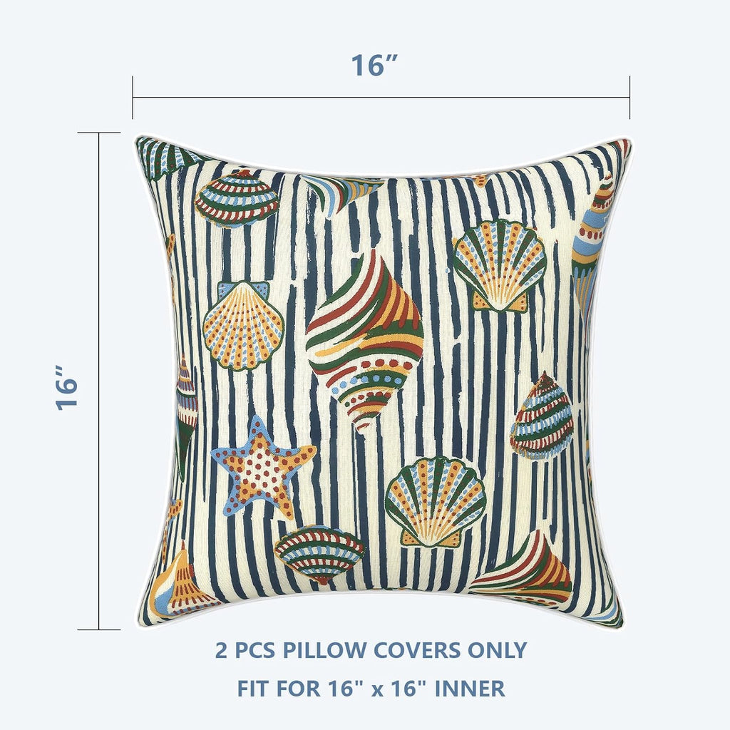 LVTXIII Outdoor Throw Pillow Covers Set of 2, Patio Waterproof Pillow Cases Fade Resistant Accent Pillow Covers for Home and Garden…