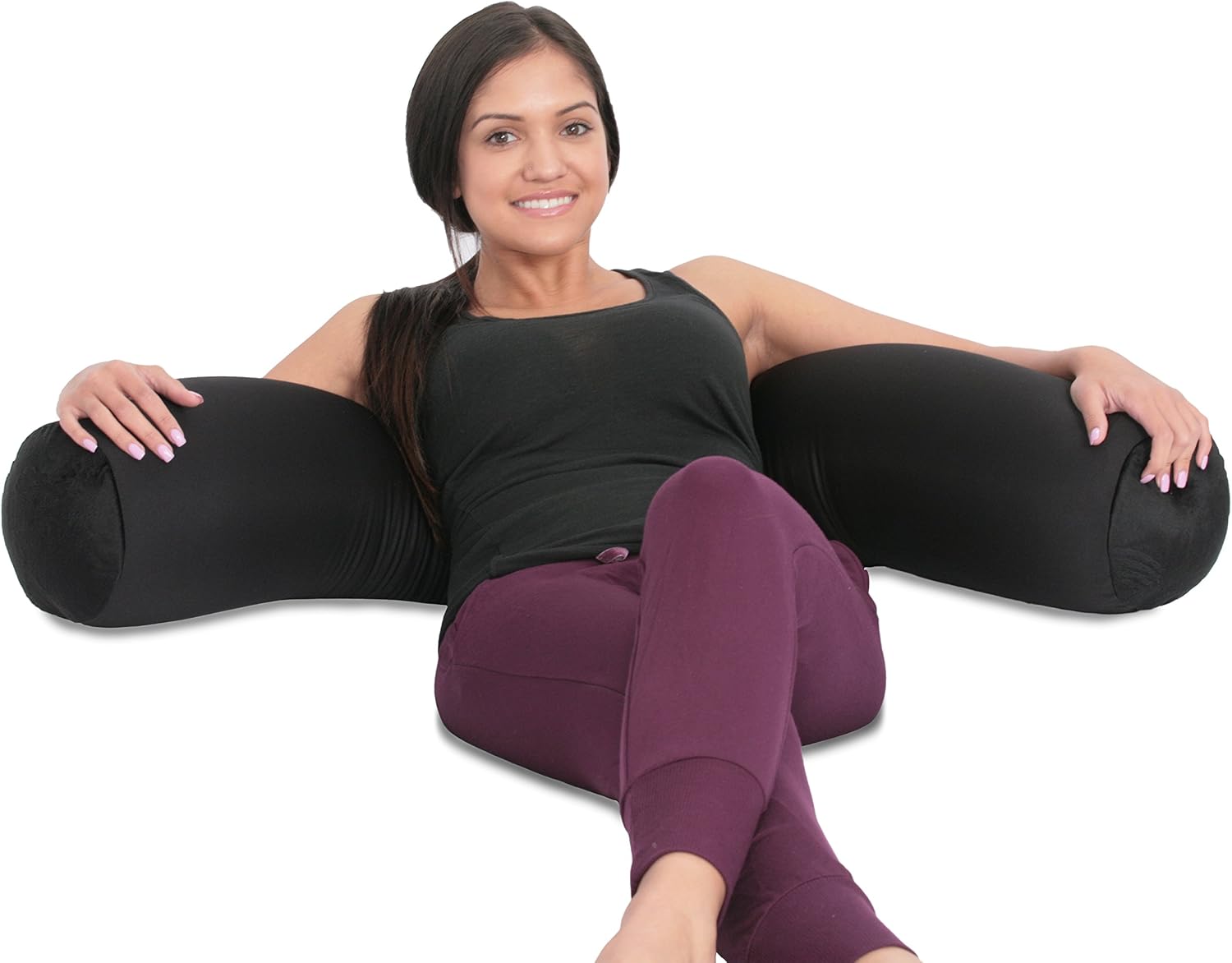 Deluxe Comfort Microbead Body Pillow (47" x 7") – Mooshi Squishy Soft – Prenatal Pregnancy Pillow – Full-Body Side Sleeper – Body Pillow…