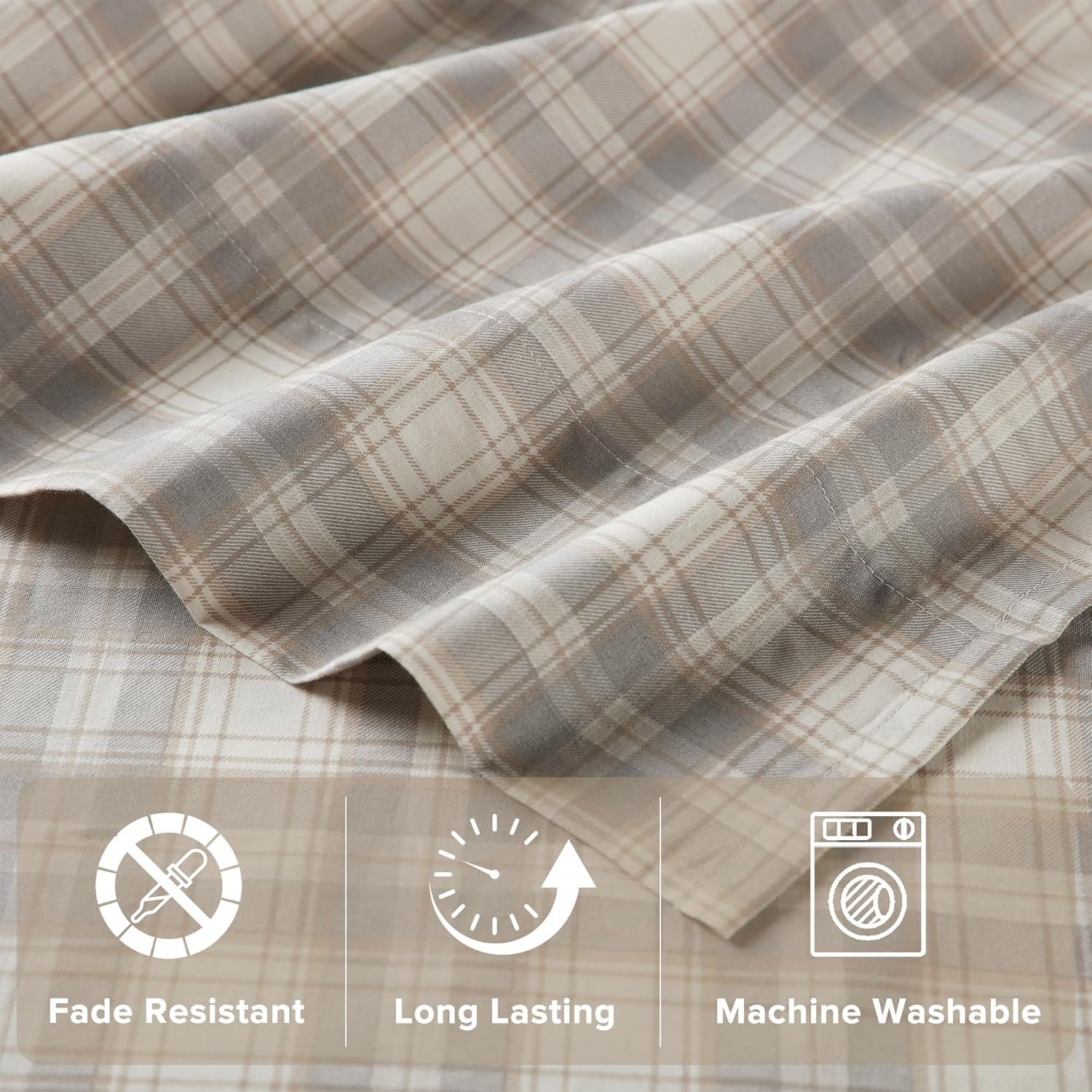 ComfortSpaces Comfort Spaces 100% Cotton Sheets Full, Breathable, Naturally Cool Cotton Sheets, Soft Cotton Bed Sheets with 14" Elastic Poc…