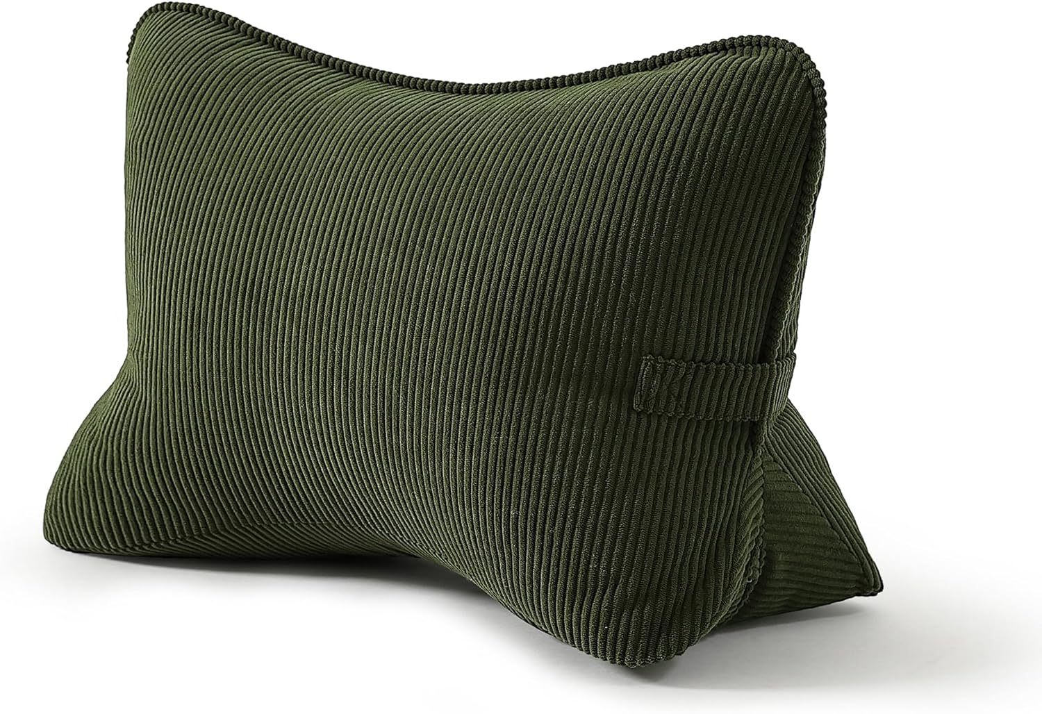 Pat. Pend. Corduroy Ergonomic Lumbar Support Pillow for Sitting Support, Triangle Back Cushion for Sofa, Armchair & Bed, Washable Cover…