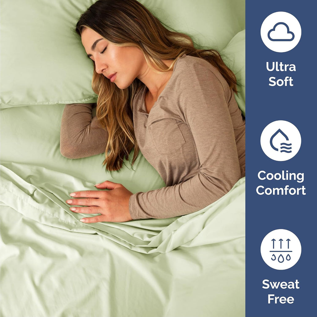Queen Size 4 Piece Sheet Set - Comfy Breathable & Cooling Sheets - Hotel Luxury Bed Sheets for Women & Men - Deep Pockets, Easy-Fit, Soft…