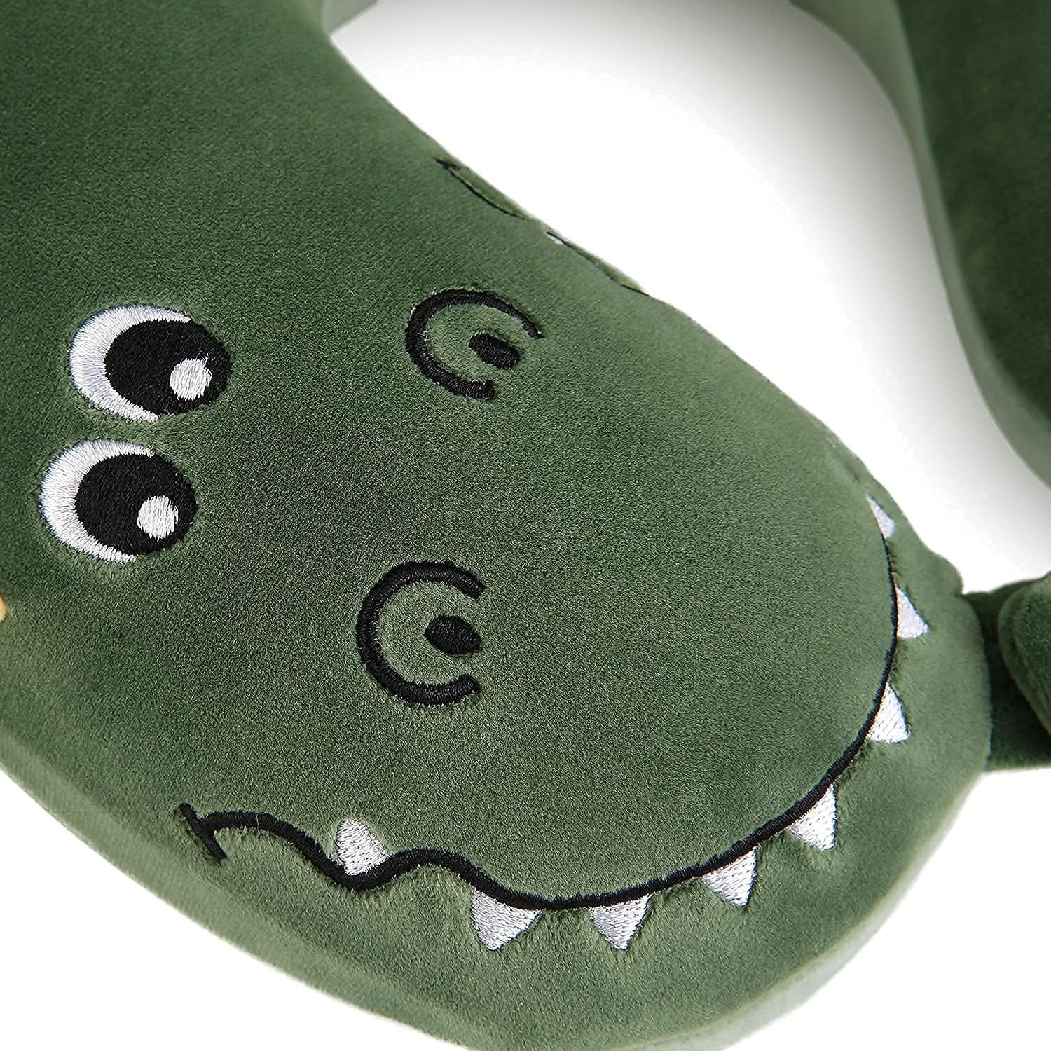 NiuniuDaddy Niuniu Daddy Crocodile Kids Neck Pillow for Traveling, 100% Memory Foam Travel Pillow, Airplane Travel, Road Trip Essentials fo…