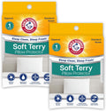 Armhammer Arm & Hammer Soft Terry Body Pillow Protector, Waterproof, Zipper Closure, White, Standard/Queen, 2-Pack White