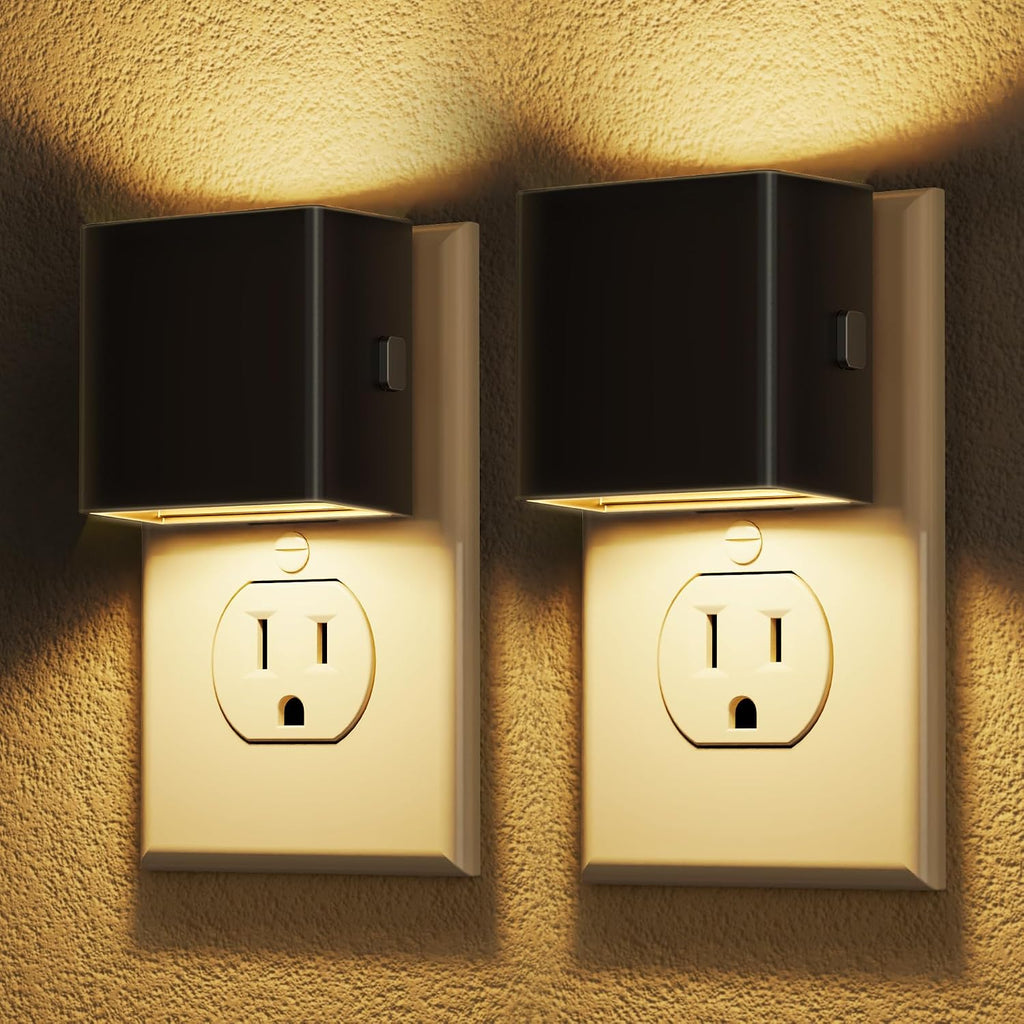 DORESshop LED Night Lights Plug into Wall [2 Pack], Plug in Nightlight, 3 Level Brightness Adjustable Night Light, Dusk to Dawn Sensor…