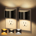 JandCase LED Night Lights Plug into Wall 2 Pack, Automatic Night Light with Dusk to Dawn Sensor, 0-100LM, 3000K/4000k/5000K Adjustable Nigh…