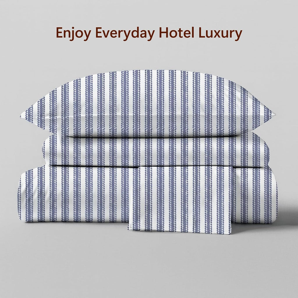 Perupima Peru Pima 415 Thread Count Percal Twin Sheet Set - 100% Peruvian Pima Cotton, 3 Piece (Flat, Fitted, 1 Pillowcase) - Cooling, Cris…