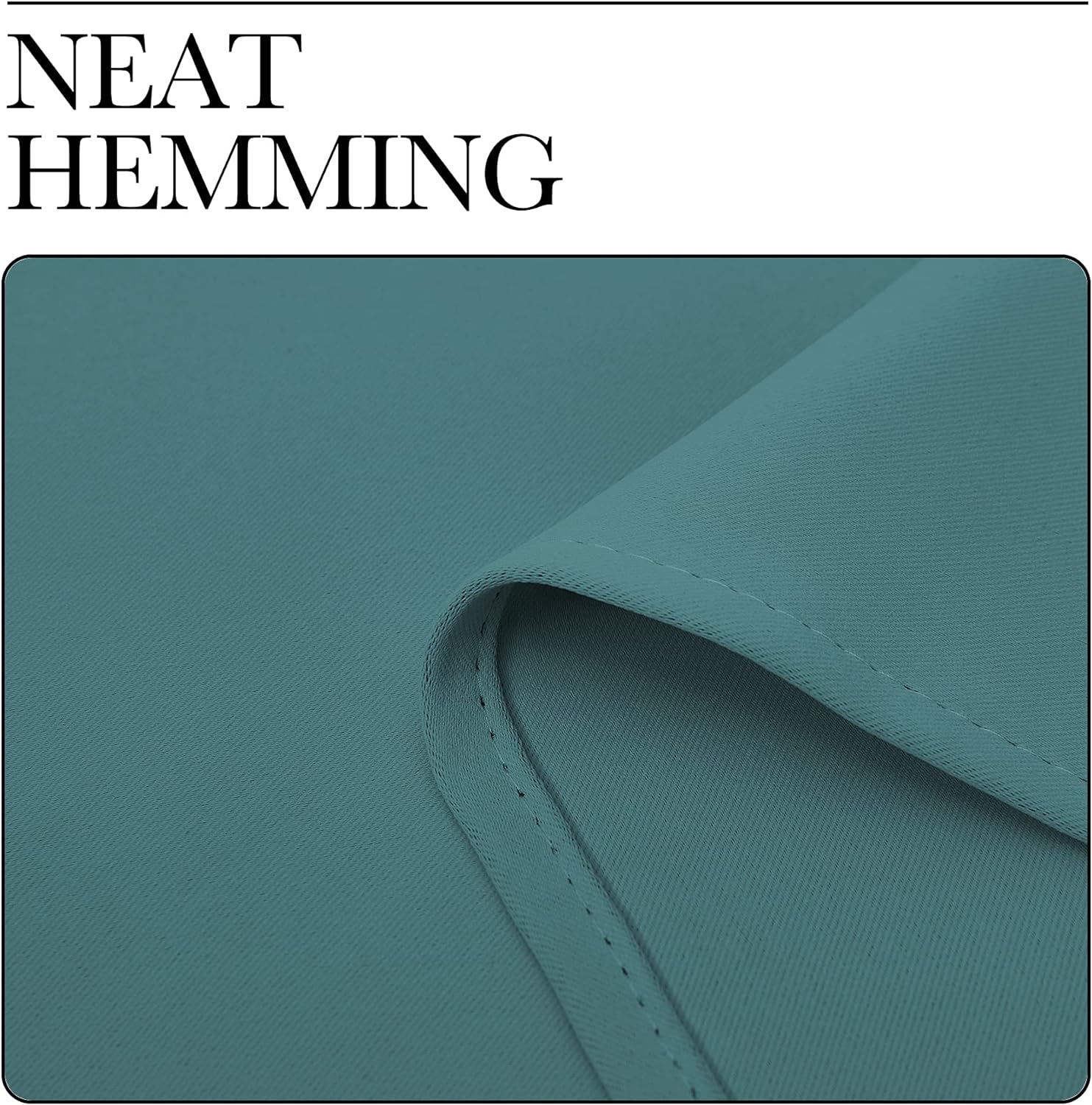 NICETOWN Thermal Insulated Solid Grommet Blackout Curtains/Drape for Living Room (Sea Teal, 1 Pair, 42 by 84-Inch)