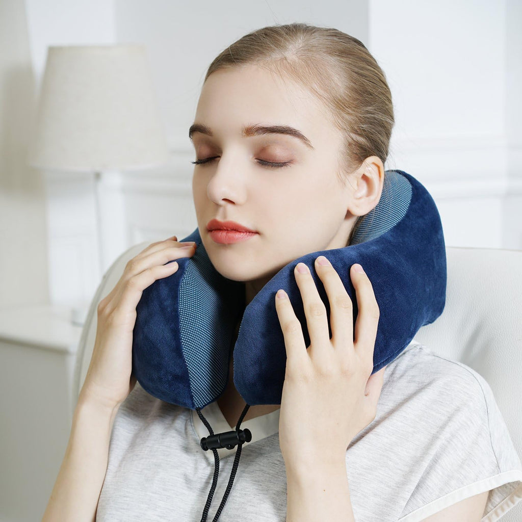 TALLGONeckPillowAlwaysHere TALLGO Travel Pillow, Memory Foam Neck Pillow Head Support Soft Pillow for Sleeping Rest, Airplane Car & Home Us…