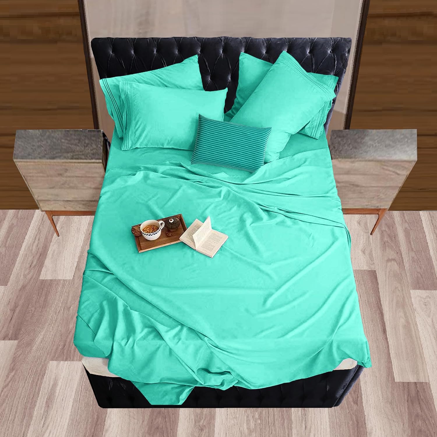 Mocassi King Sheet Set - Luxury Hotel 1800 Premier Bedding Sheets & Pillowcases - Ultra Soft Breathable & Cooling Bed Sheets - Deep…