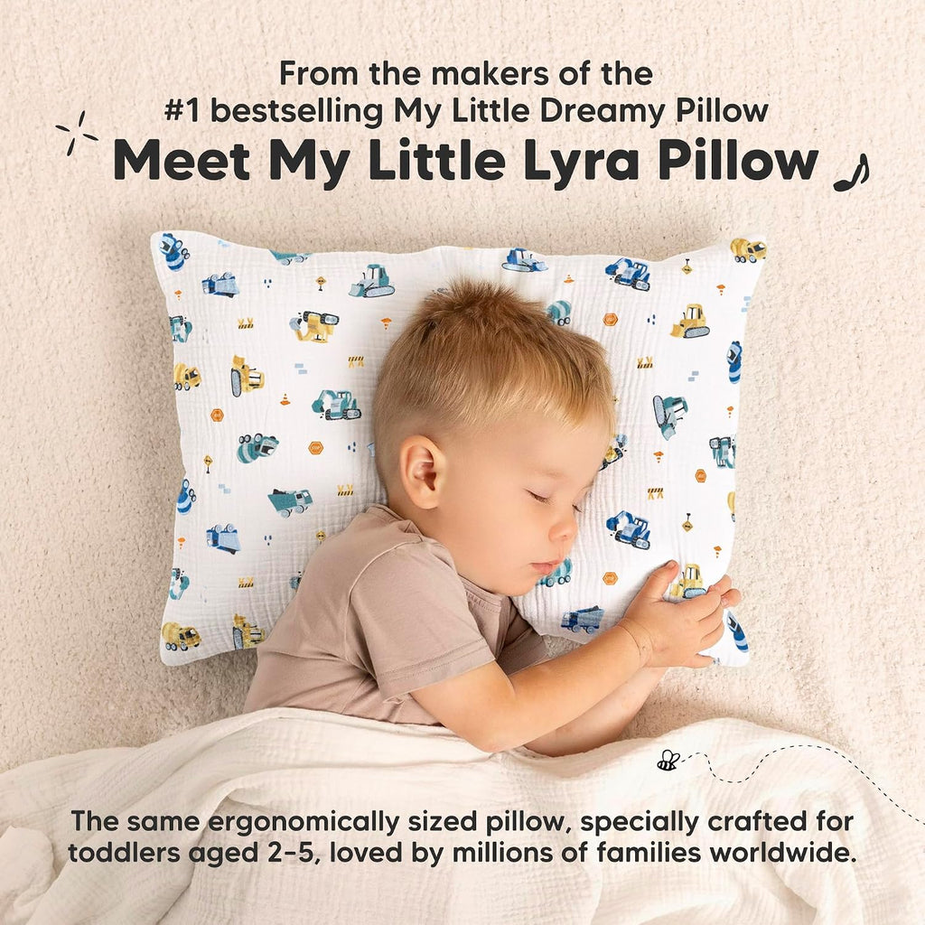 KeaBabies Toddler Pillow with Pillowcase – 13x18 Soft, Breathable Organic Cotton Muslin Kids Pillow for Sleeping, Travel, Preschool Nap…