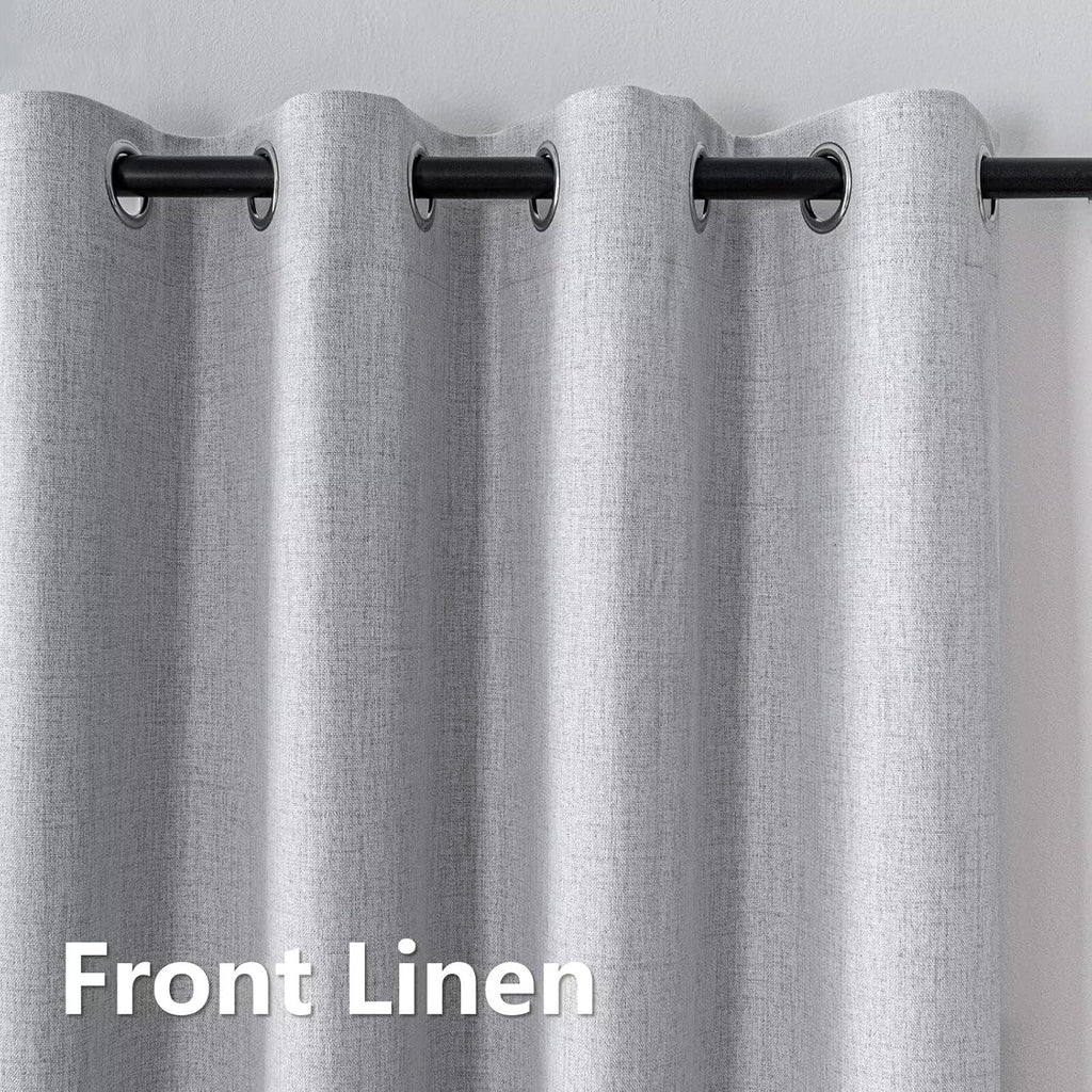 IGEMAEVE Blackout Curtains 90 Inches Long for Bedroom,100% Black Out Curtains 2 Panels Set Thermal Insulated Room Darkening Drapes…