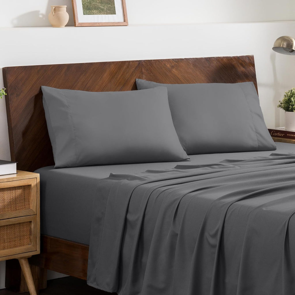 BareHome Bare Home Microfiber Pillow Cases - Queen Size Set of 2 - Cooling Pillowcases - Double Brushed - easy maintenance - Envelope…