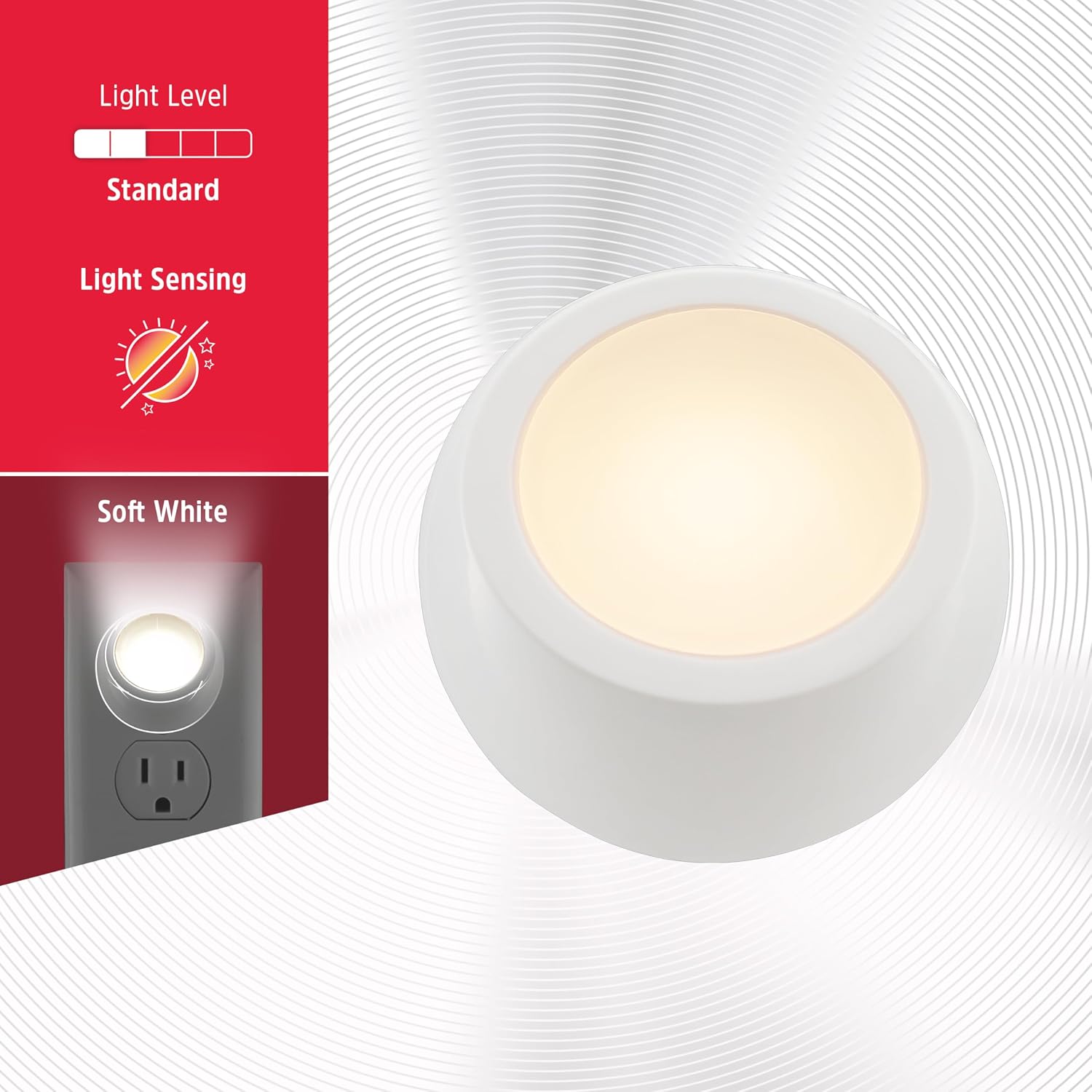 Energizer LED Rotating Night Lights Plug Into Wall Dusk to Dawn Sensor Home Decor Apartment Essentials Ambient Lighting Nightlight 40293…
