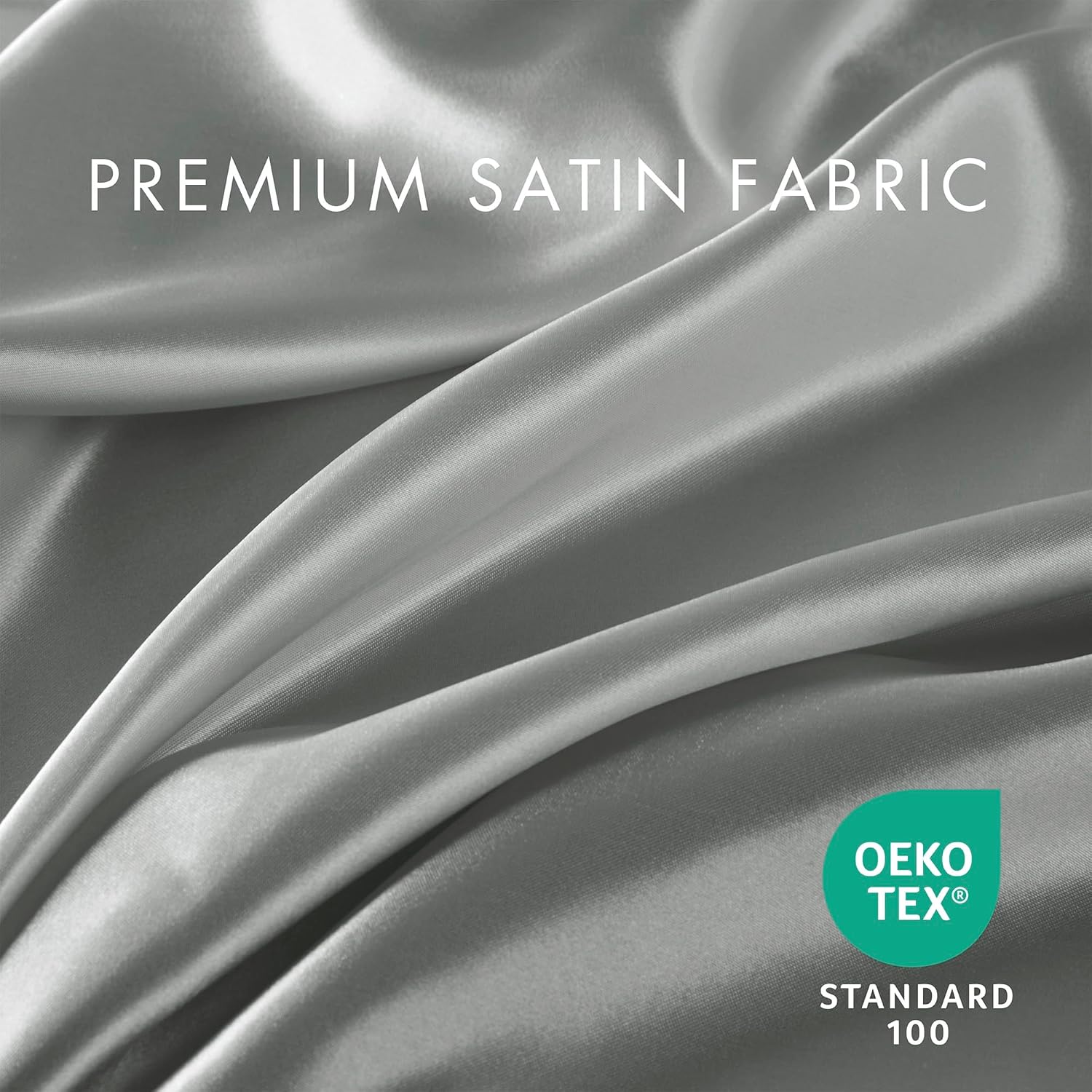 Madisonpark Madison Park Luxurious Satin Bed Sheets, Twin Size, Elastic 14" Pocket Fits Up to 16" Mattress, Wrinkle-Free, Soft Satin Sheet…