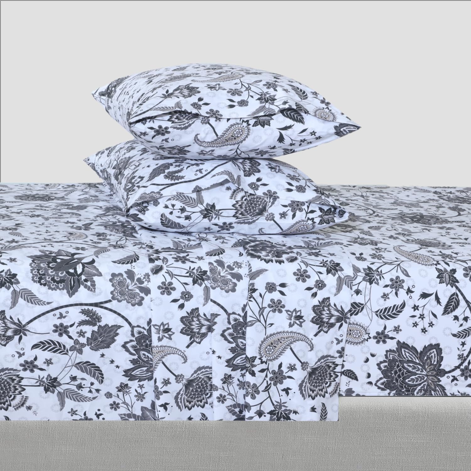 Featherstitchnewyork Feather & Stitch Softest 100% Cotton Sheets, 300 Thread Count Percale Weave Bedding, 16" Deep Pocket, Cooling Sheets,…