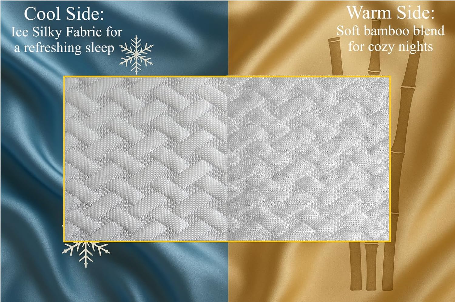 AMBERSTAR Memory Foam Pillow - Adjustable Loft, Cooling & Cozy Dual-Sided Cover, Perfect for Side, Back & Stomach Sleepers (1)