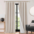 Rybhome RYB HOME 3 in 1 Soundproof - Blackout - Insulation Linen Curtains, Noise Blocker Energy Saving Curtains for Bedroom Living Room Kid…
