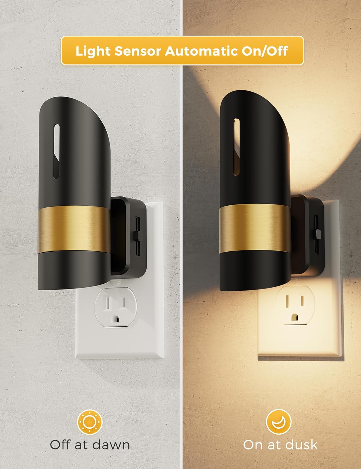 L LOHAS LED Night Light, Night Lights Plug into Wall, [2 Pack] Night Lights with Dusk to Dawn Sensor, Brightness Adjustable,3000K Soft…