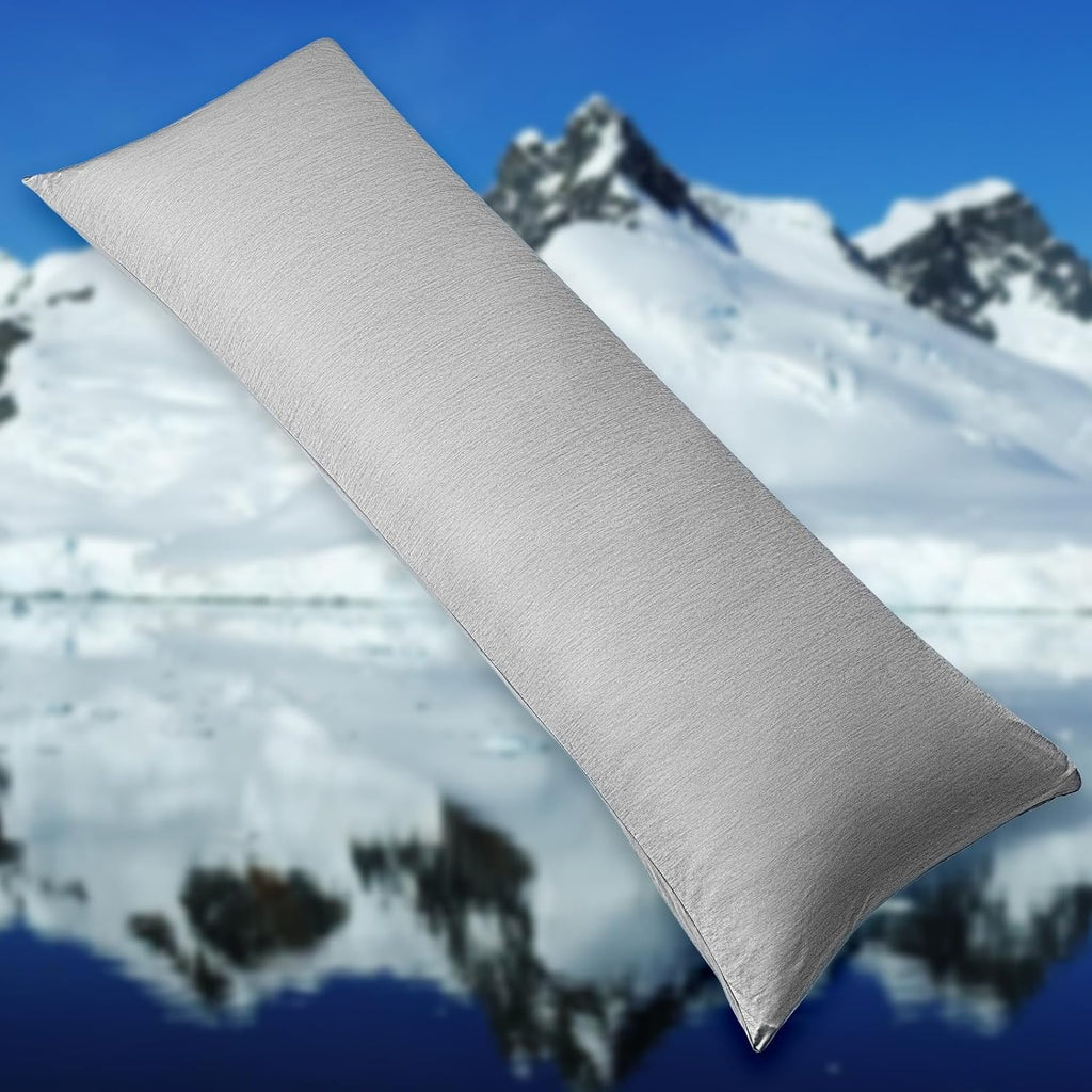 Homfine Cooling Pillowcase Body Size - Double Side Q-Max 0.439 Cooling Fiber for Pillow Protector, Breathable Long Cold Pillow Cover for Ho…