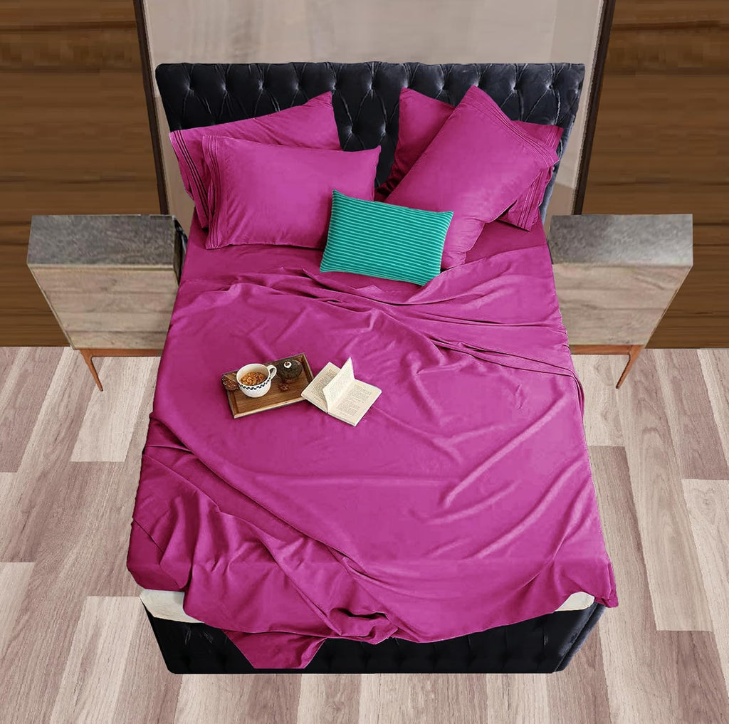 MocassiLuxuryBedding Mocassi King Sheet Set - Luxury Hotel 1800 Premier Bedding Sheets & Pillowcases - Ultra Soft Breathable & Cooling Bed…