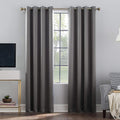 Sun Zero Nordic Theater Grade Extreme 100% Blackout Grommet Curtain Single Panel, 52" x 84", Gray