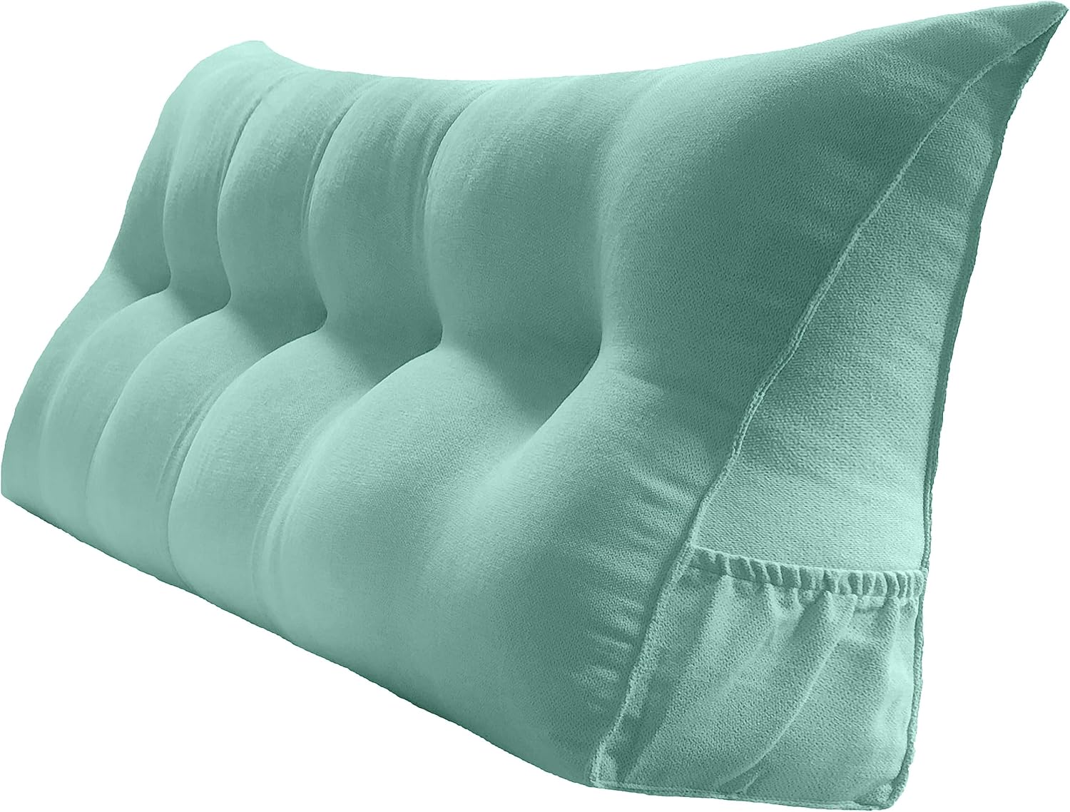 Peachwell Handmade Headboard Pillow-King Size Wedge Support Large Bolster Cushion Headboard Backrest Pillow for Bed Rest with Two Large…