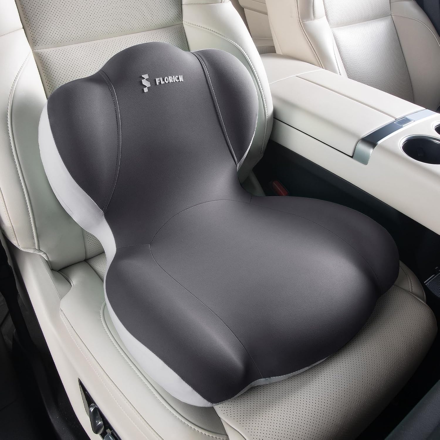 FLORICH Memory Foam Truck Seat Cushion, Car Seat Cushion and Lumbar Support Pillow for Office Chair Ergonomic Back Support & Sciatica…