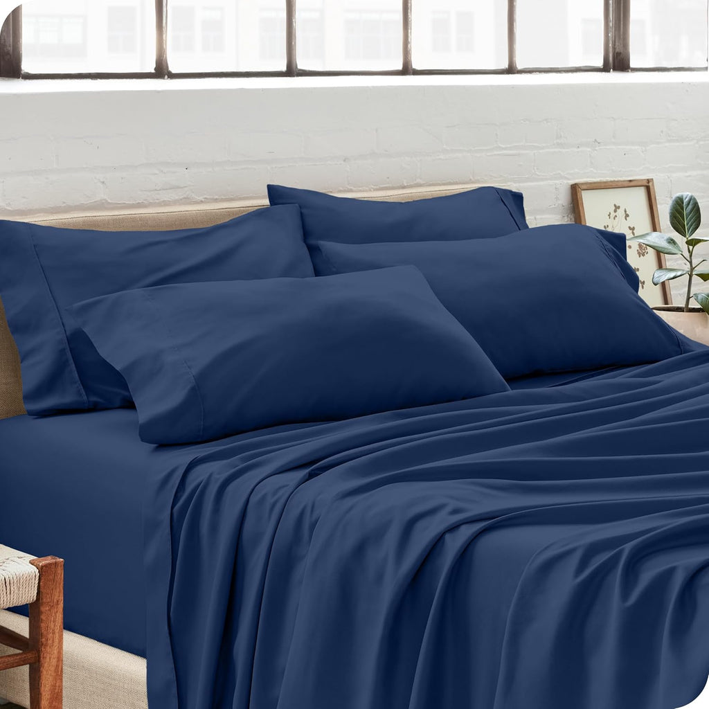 BareHome Bare Home Microfiber King Size Pillowcases - Dark Blue, 4 Pack, 20x40 4 Pack Blue