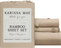 KARISSA MAE Pure Viscose from Bamboo Twin XL Size Sheet Set | 100% FSC Certified | Luxuriously Soft | Cooling | 18" Deep Pocket w/Corner…