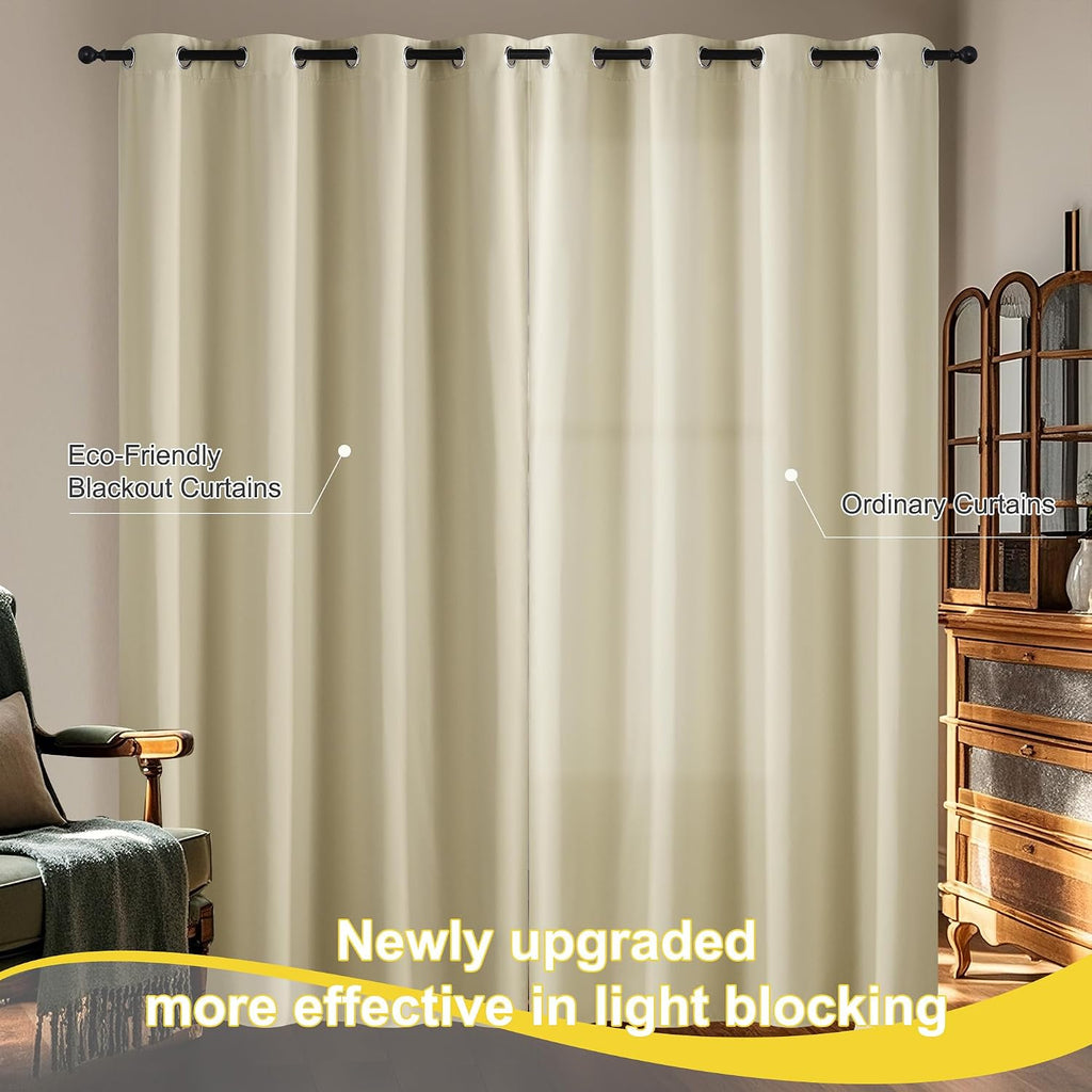 NICETOWN Blackout Curtains for Bedroom, Grommet Privacy 100% Blackout Drapery 96 inches Length Thermal Insulated Curtains for Living…