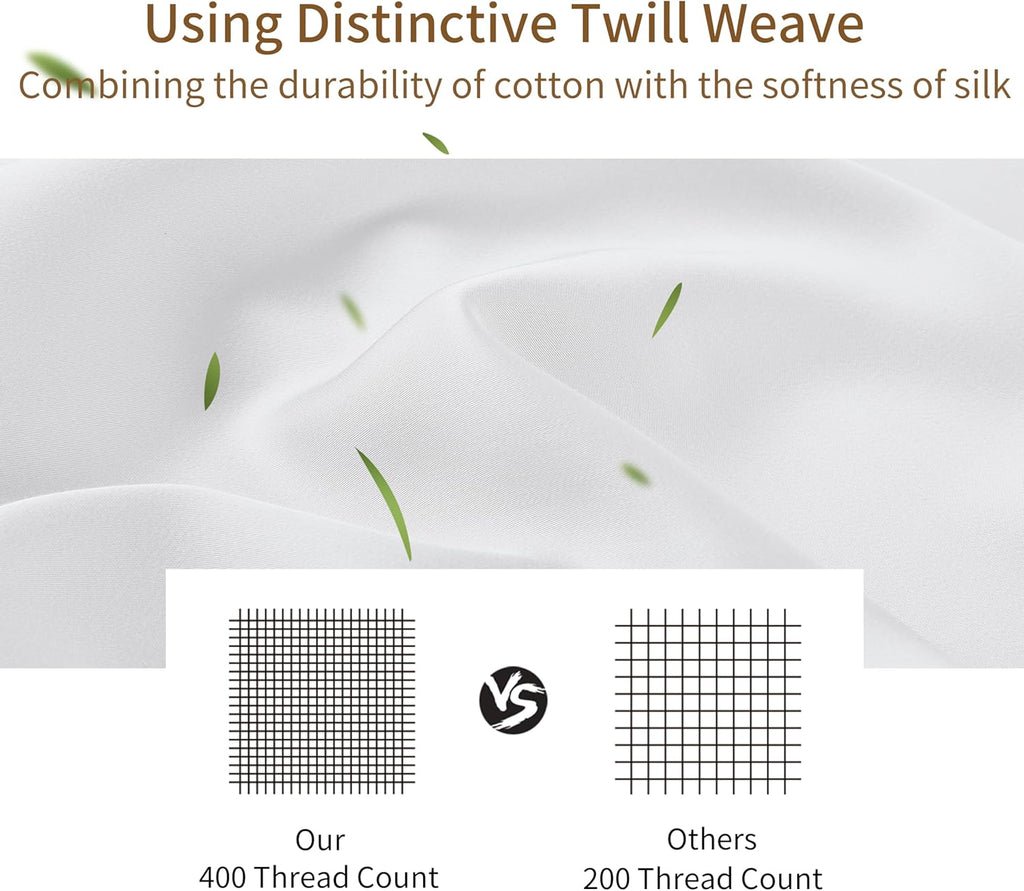 4-Pack Bamboo Viscose Zippered Pillow Cases Standard Size, 400 Thread Count Cooling Pillow Protectors for Hot Sleepers, Luxurious Hotel…