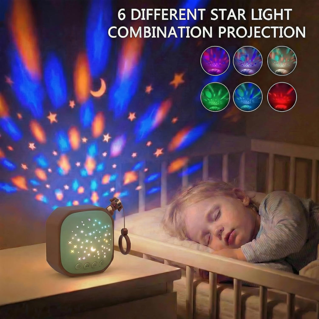 Junificent White Noise Sound Machine Baby with Star Projector | Portable Lullaby Music for Baby Sleeping | Soothing Sound Machine…