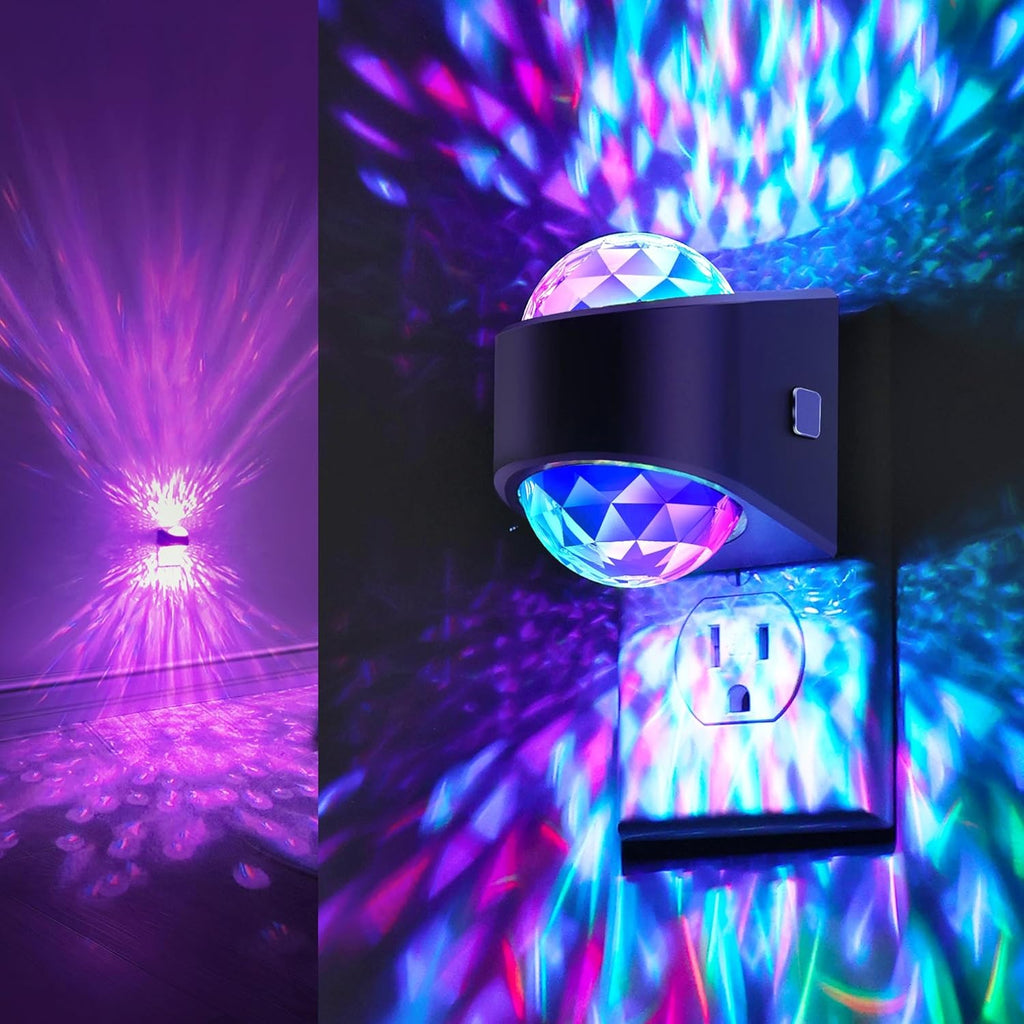 Night Lights Plug into Wall, Star Projector for Bedroom [2 Pack] Night Light Projector for Kids, 9-Color RGB Galaxy Nightlight with Dusk…