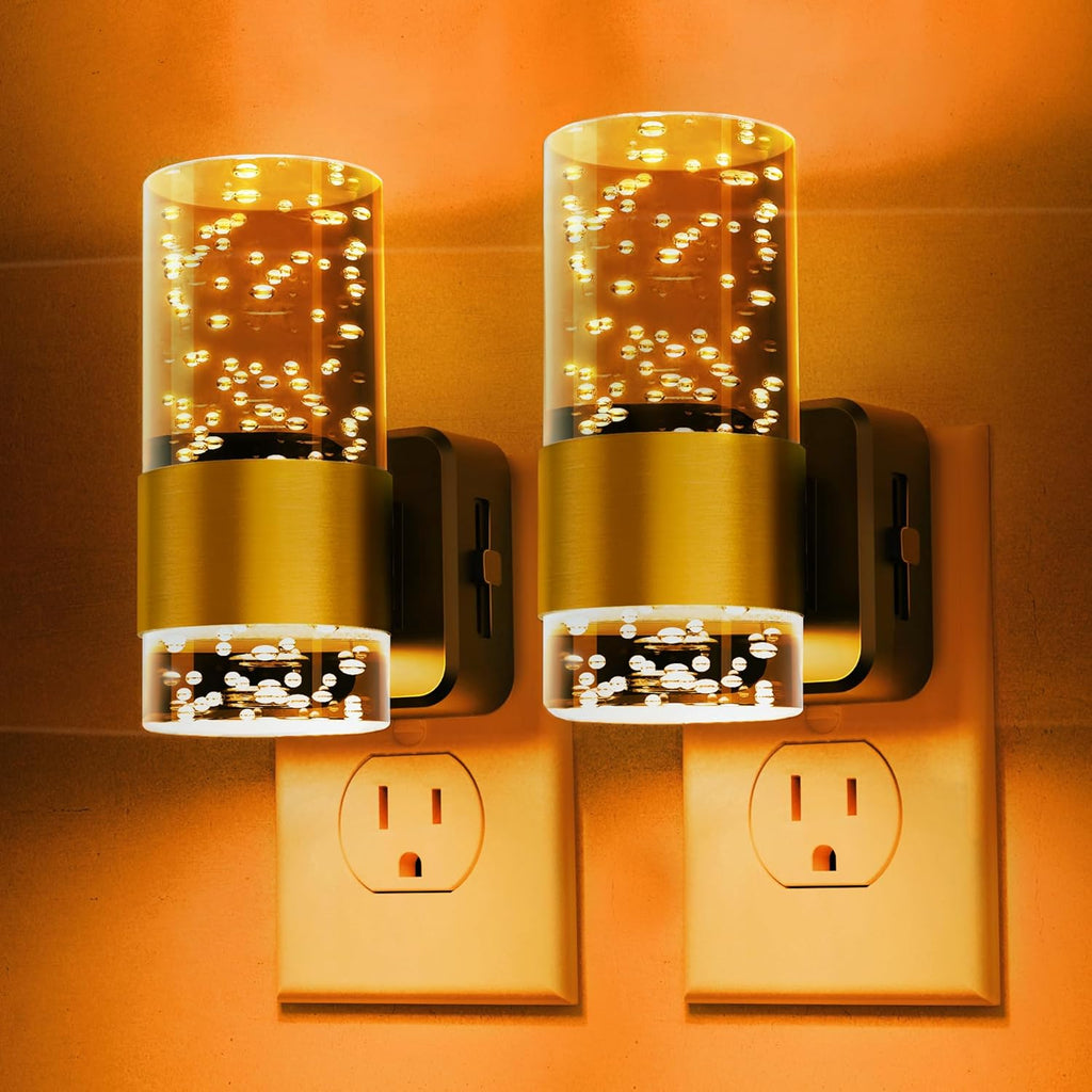 L LOHAS LED Night Lights Plug into wall, Amber Night Light with Adjustable Brightness, Plug in NightLight with Auto Light Sensor, Wall…