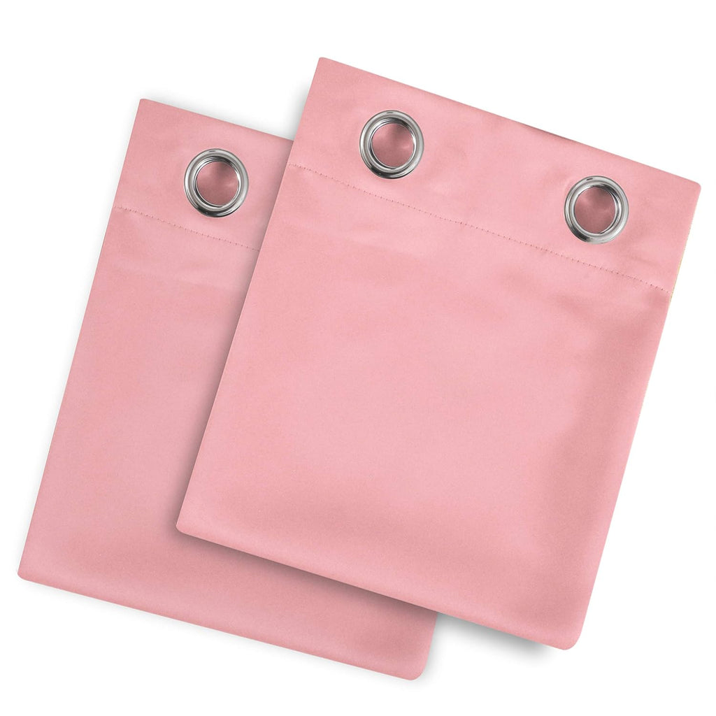 Lemomo Pink Thermal Blackout Curtains/52 x 54 Inch/Set of 2 Panels Room Darkening Curtains for Bedroom 54 Inch Pink