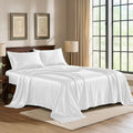 PureBedding Pure Bedding Satin Sheets Twin [3-Piece, White] Hotel Luxury Silky Bed Sheets - Extra Soft 1800 Microfiber Sheet Set, Wrinkle,…