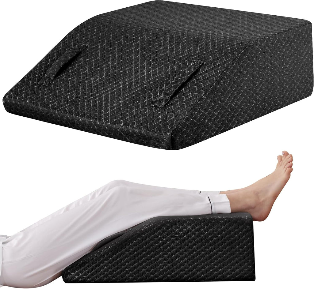 Ruqmuis Leg Elevation Pillow for After Surgery, 10inch Foam Leg Elevating Pillow for Swelling and Blood Circulation, Leg Wedge Pillow for S…