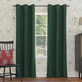 Sun Zero Easton Energy Saving Blackout Grommet Curtain Panel, Evergreen, 40" W x 95" L (1 Panel)