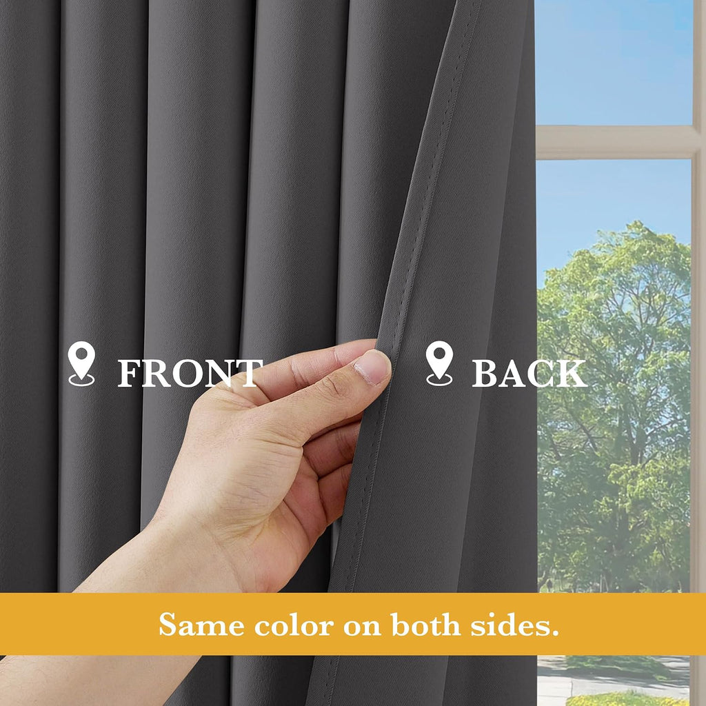Rybhome RYB HOME Blackout Thermal Insulated Curtains, Portable Curtain for Sliding Glass Door/Storage/Space Room Divider, Large Window Trea…