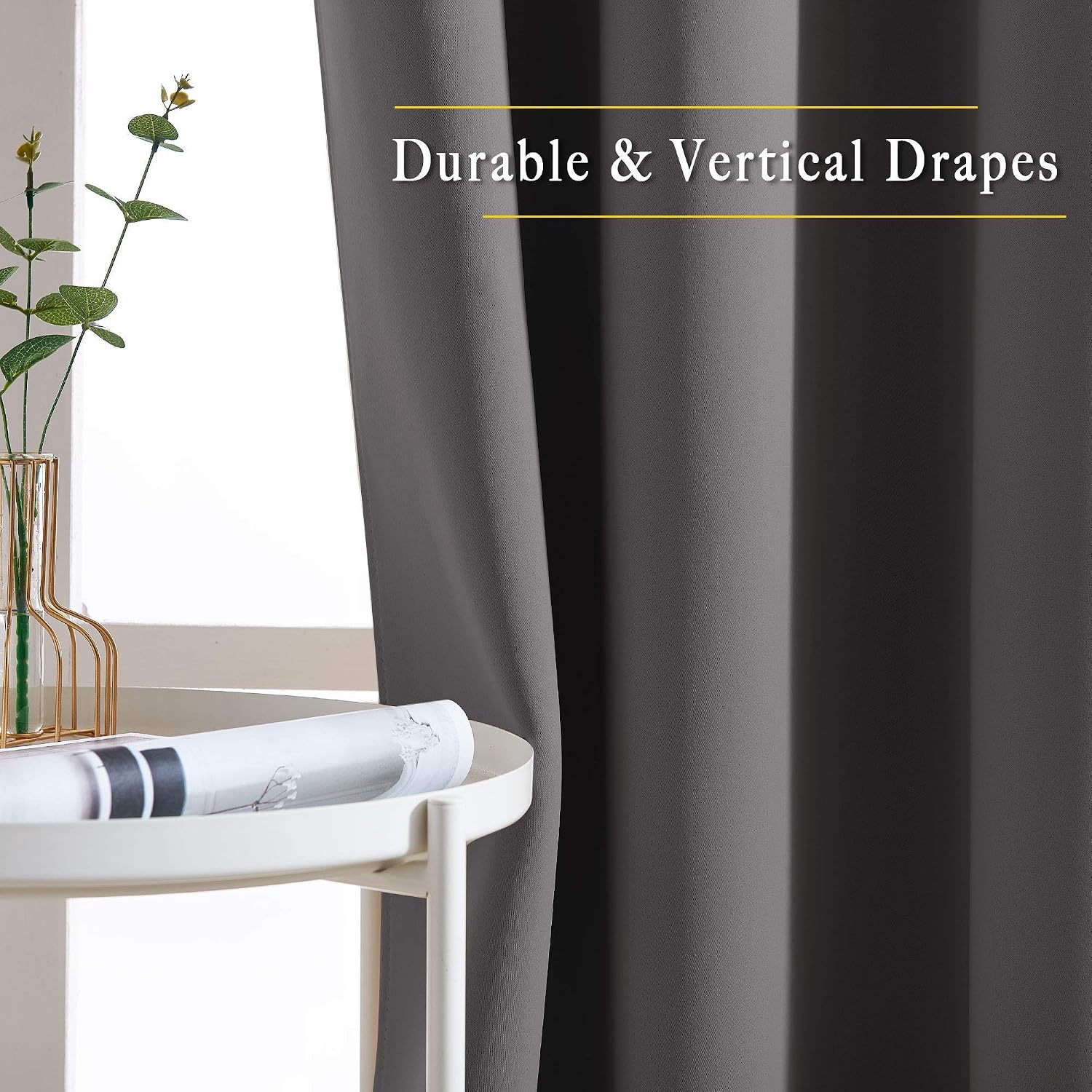 Nicetown Bedroom Blackout Curtains Panels - Window Treatment Thermal Insulated Solid Grommet Blackout for Living Room (Set of 2 Panels, 52…