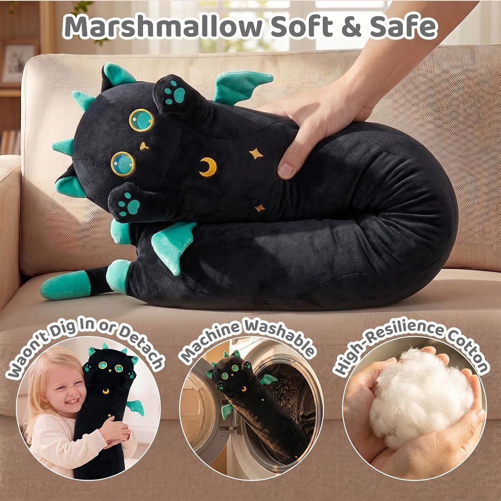 Mewaii Long Cat Plush, 5 Sizes, 120% Extra Filling Giant Plushness Kids Body Pillow, Kawaii Cute Big Eyes Stuffed Animal Plushie, Big…