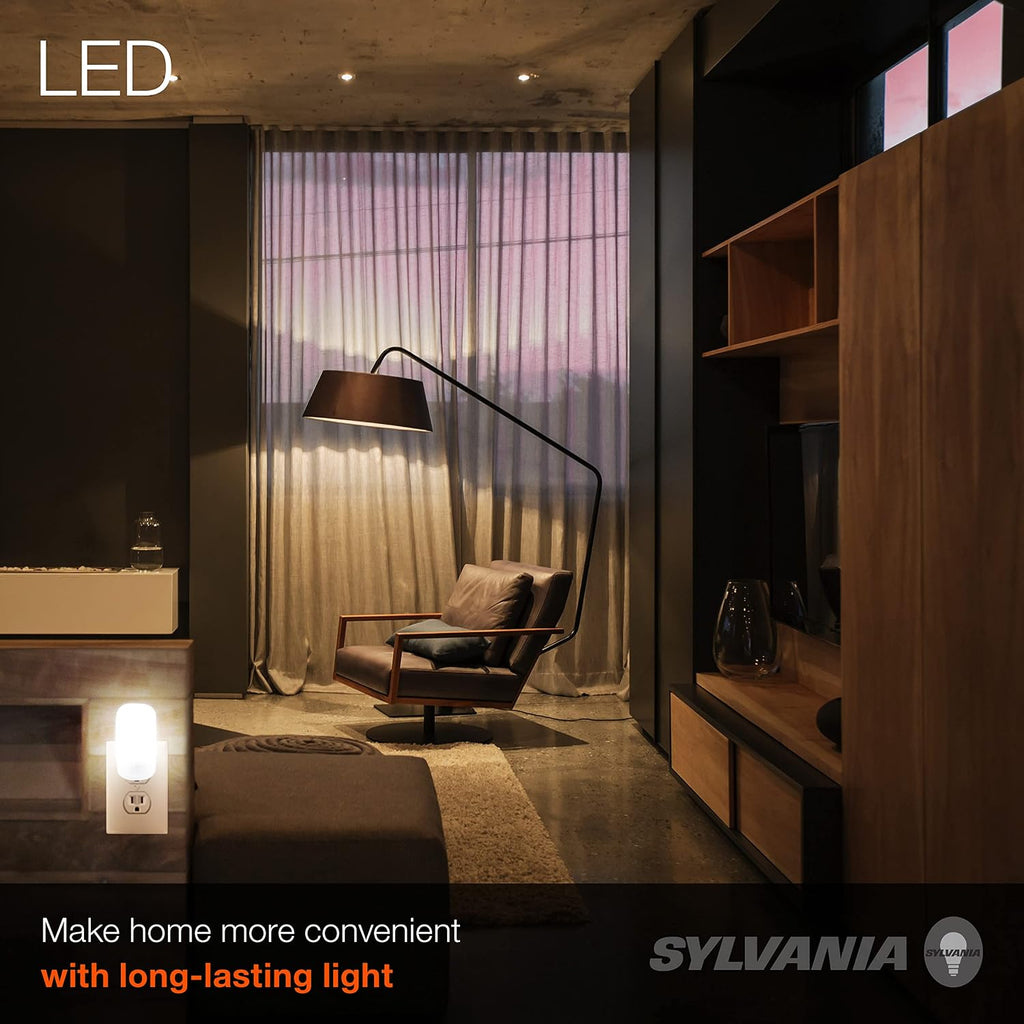 LEDVANCE Sylvania LED Mini Automatic Plug-in Night Light with Sensor, Motion Activated, Dusk to Dawn, Warm White, Plug-in Type - 4 Pack…