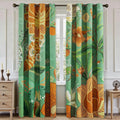 Tyrot Sage Green Boho Floral 100% Blackout Curtains for Bedroom 84 inch Long 2 Panels Butterfly Botanical Black Out Curtains for Living…