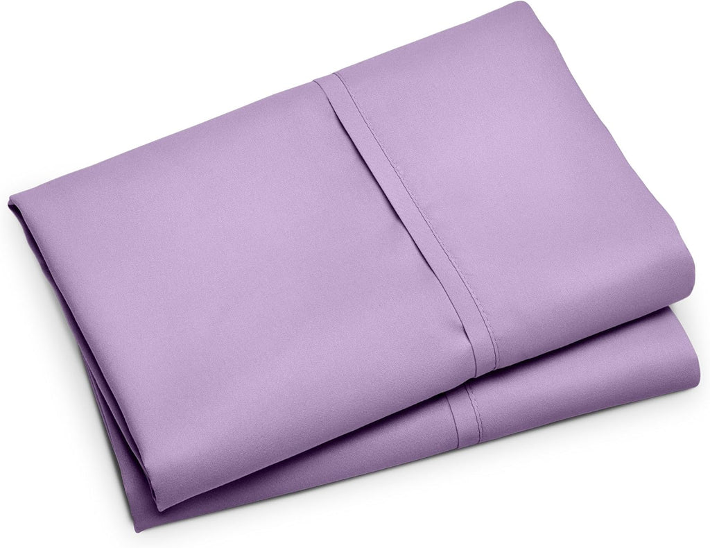 BareHome Bare Home Microfiber Pillow Cases - Standard/Queen Size Set of 2 - Cooling Pillowcases - Double Brushed - Lavender Pillowcases 2 P…