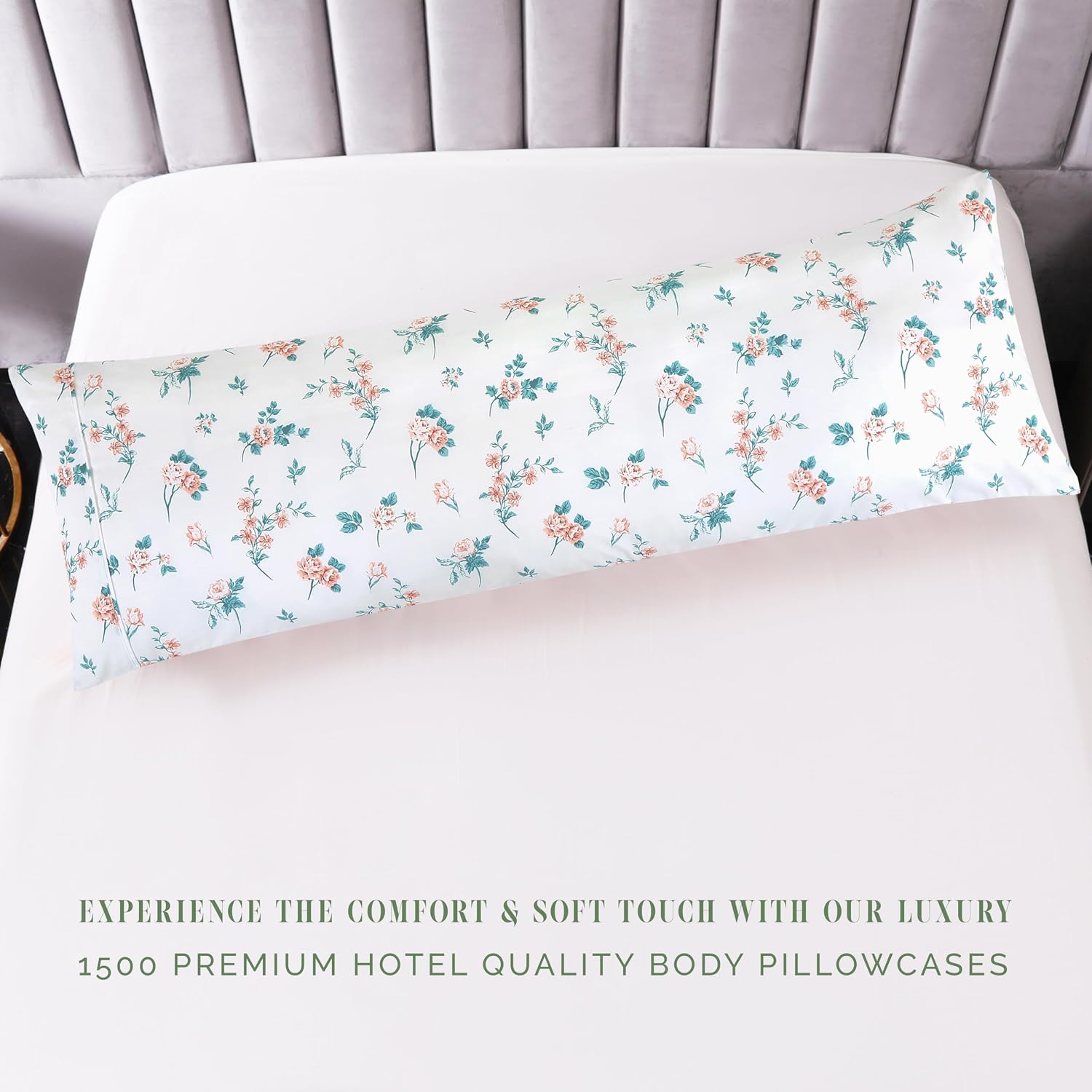 Elegantcomfort Elegant Comfort Ultra Soft 1-Piece Set Floral Print Pillowcases - 1500 Hotel Quality Microfiber, Soft and Smooth Hidden Zipp…
